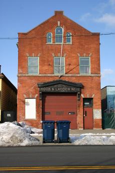 636 Fillmore Avenue: built as a fire station for Hook & Ladder Co. No. 11 to the design of city architect Howard Beck: 1908