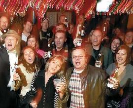 Forgotten Buffalo, a local history group, holds a ceremonial toast at Pristachs Tavern, 1634 Bailey Ave., to mark the 75th anniversary of the 21st Amendment, repealing Prohibition. Harry Scull Jr./Buffalo News