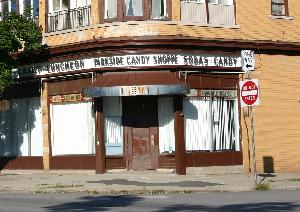 Today: Parkside Candies, Main Street, Buffalo as it looked in 2007. Forgotten Buffalo considers this location one of Buffalo's Most Endangered Sites.