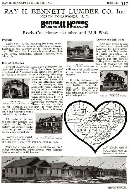 1921 Ray H. Bennett Lumber Co. Ad. Note "Dresden" located right center. 