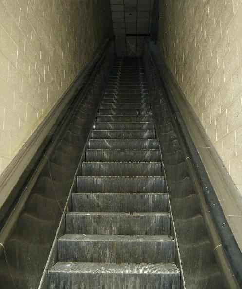 Escalator to the orange level