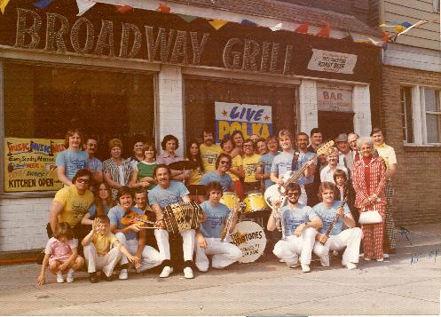 "Down at the Friendly Tavern"...The Legendary Broadway Grill, Buffalo, New York 1977. Pictured used on cover of famous Dyna-tones polka album. Henry Mazurek purchased the Grill from Fred and Irene Sciupider in 1976.  Sold the bar to Greg Harezga and Dennis Marciniak. Mazurek recalls as one of the greatest "Grill 'Moments" the 10th Anniversary Party in 1986. 5 days of merriment and mayhem with friends from all parts of the country including local musicians and out of town guests."