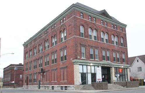 1081 Broadway: The landmark Dom Polski, current named the Matt Urban Human Services Center.