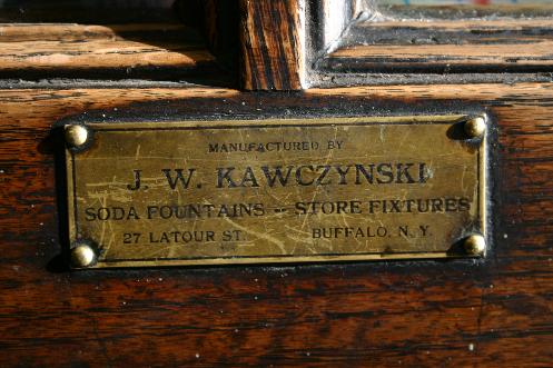 The vintage cabinetry was made in Buffalo by J. W. Kawczynski
