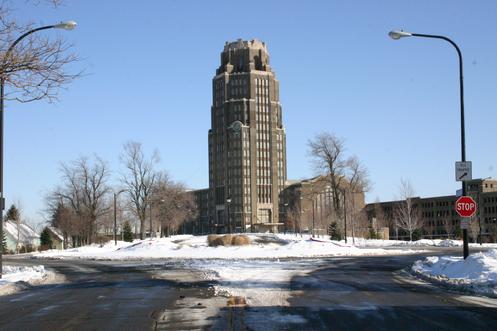 The eastend of Paderewski Drive.... Buffalo Central Terminal